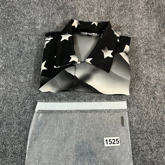 Men's Vintage Dragonfly Easy Rider Motorcycle AOP SS Button Up Shirt Black M - Picture 10 of 10